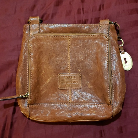 Vintage Fossil leather crossbody - Picture 1 of 7